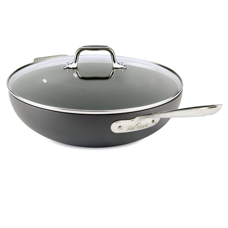AllClad Ha1™ NonStick Aluminum Saute Pan with Lid & Reviews Birch Lane AllClad Ha1™ NonStick Aluminum Saute Pan with Lid & Reviews Birch Lane